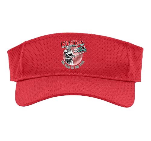 Kendo The Way of The Sword Kendo Samurai Kendo Sport Sun Visor - color: Red