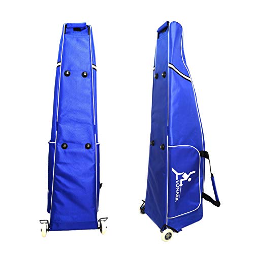 LEONARK Fencing Draw-bar Wheel Bag for Epee Saber and Foil - Hema Sword Bag Trolley Case for Fencing Suit and Mask - color: Wheeled Blue