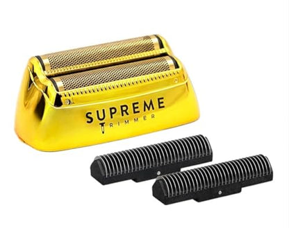 Supreme Trimmer Replacement Foil & Cutter SB63 | Hypoallergenic Foil for Crunch STF602 | Gold - color: Gold Foil & Cutters