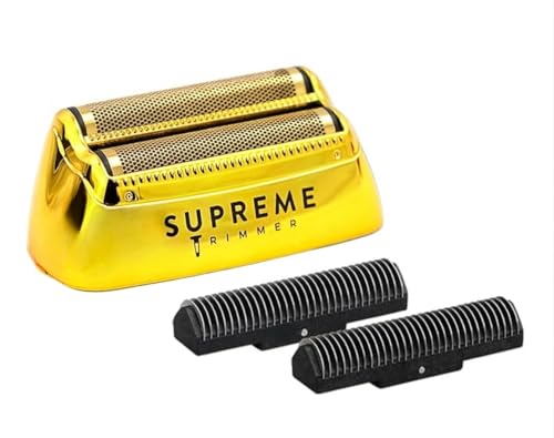 Supreme Trimmer Replacement Foil & Cutter SB63 | Hypoallergenic Foil for Crunch STF602 | Gold - color: Gold Foil & Cutters