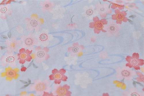 Japanese Gauze Tenugui Towel – 100% Cotton Made in Japan – Quick Dry, Soft & Lightweight Kitchen Tea Towel, Face & Hand Towel for Travel (1, Flowing Water Cherry Blossom Pattern Blue, Medium) - color: Flowing Water Cherry Blossom Pattern Blue