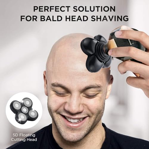 5 Head Shaver Replacement Blades Compatible with Freedom Head Shaver Kit - color: Black