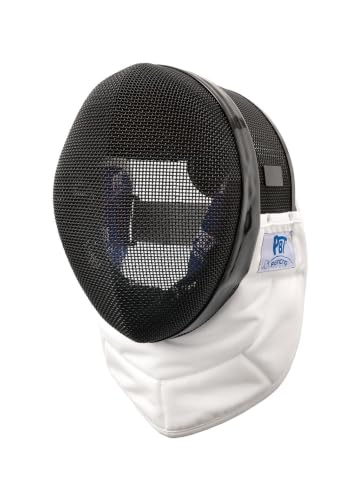 PBT CE 350N Épée Mask Made in Europe – Competition Fencing Mask with INOX Mesh & Polyester Bib - size: No:1 Plus