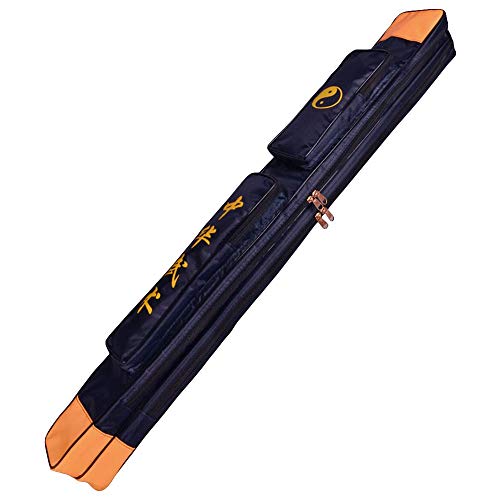 ZooBoo Tai Chi Sword Bag- Martial Arts Shoulder Case for Blades Nandao - color: Blue, size: Double Layer