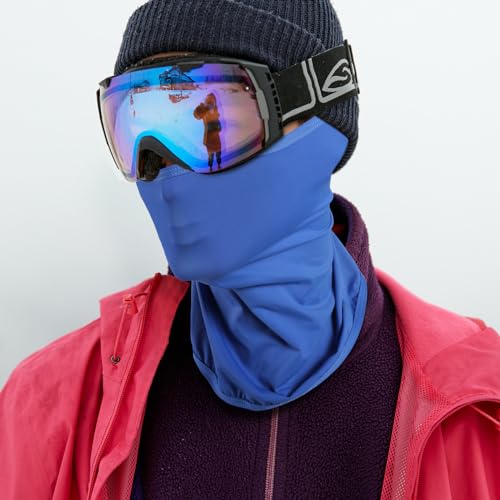 Achiou Ski Mask Balaclava Shiesty, Cooling Ice Silk Motorcycle Face Cover - color: Royal Blue