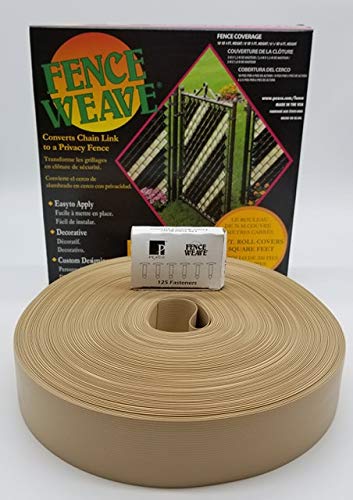 Pexco Privacy Slats for Chain Link Fence, 250 Ft, Tan - color: Beige