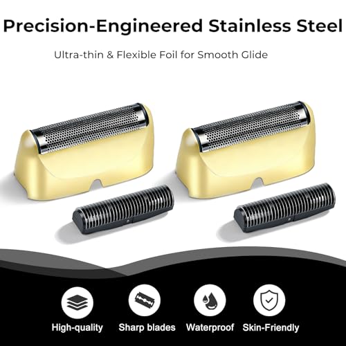 2-Pack Replacement Head Foil for BaBylissPRO UV Single Foil shaver - color: Single-Gold