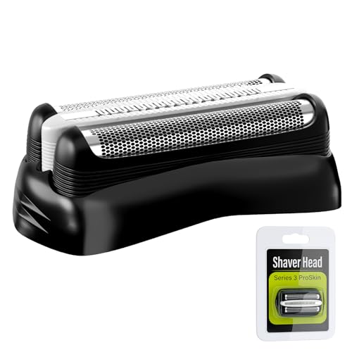 Shaver Replacement Head for Braun Series 3, 32B Pro Skin Electric Shavers Head Wet and Dry Foil Compatible with Razor 3040s, 3000s, 3010s, 3050cc, 3070cc, 3080s, 3090cc (Black)