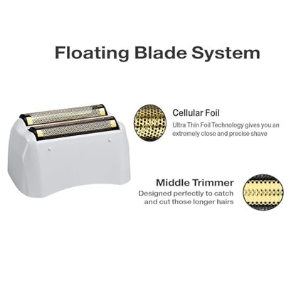 Replacement Foil & Cutter for Andis TS-1/TS-2 Shavers,Gold 2-Pack - color: Gold/2Pack