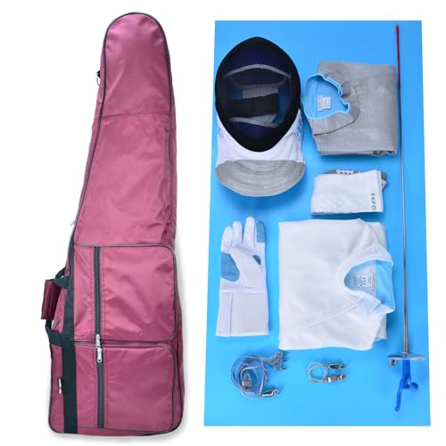 Fencing Bag - Junior Fencing Equipment Bag - Portable Fencing Sword Bag with Handle and Shoulder Strap - color: Burgundy