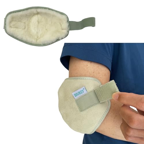 1 Pcs Australian Sheepskin Elbow Pressure Sores Protector Arm Pads |Suitable for Office Home Elderly Care and Medical Institutions Suitable |for People Weighing 130-230 Pounds Green L - color: Green, size: L 1 Pcs