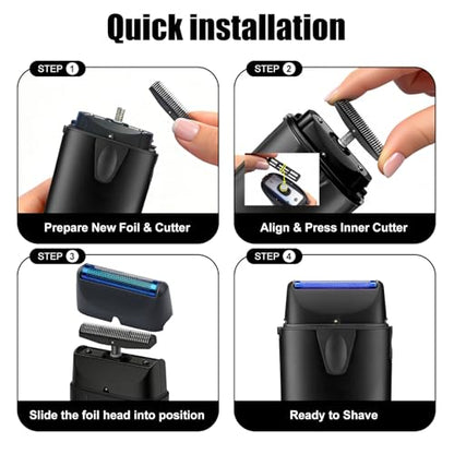 2-Pack Replacement Head Foil for BaBylissPRO UV Single Foil shaver - color: Single-Black