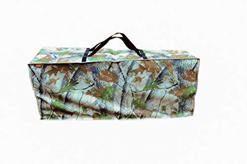 Outdoor Rectangular Cushion/Cover Storage Bag, Protective Zippered Storage Bags with Handles, 50''L x 13''W x 20''H - color: Leaf, size: 50"X13"X20"
