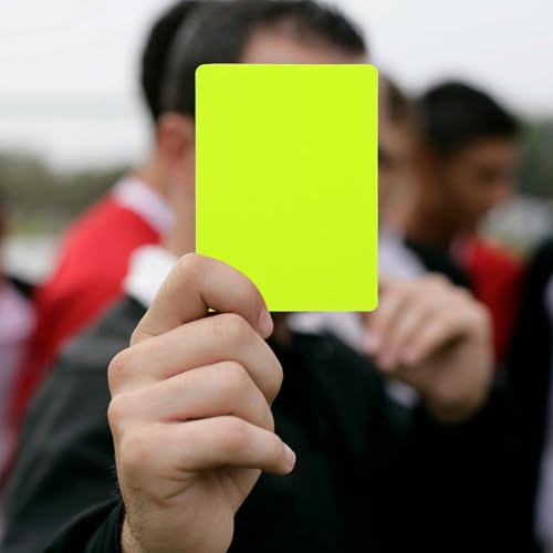Toddmomy Referee Cards 6 pcs Red Yellow Blue PVC Set