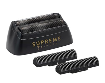 Supreme Trimmer Replacement Foil & Cutter SB63 | Hypoallergenic Foil for Crunch STF602 | Black - color: Black Foils & Cutters