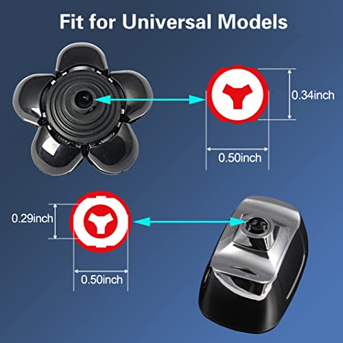6 Blade Shaver Replacement Heads for Bald Men with Blade Cover (Black) - color: Black1