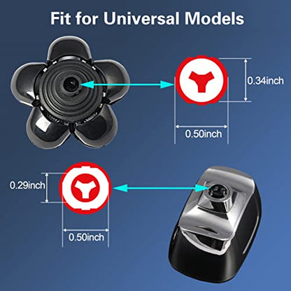 6 Blade Shaver Replacement Heads for Bald Men with Blade Cover (Black) - color: Black1