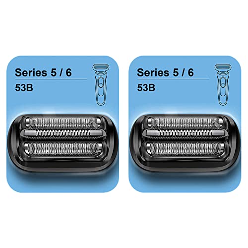 Series 5/6 53B Replacement Head for Braun Electric Foil Shaver, 2 Count - size: 1 Count (Pack of 2)