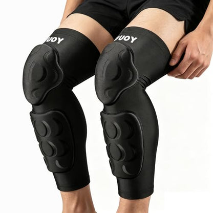 13MM Knee Pads with Shin Guard Pads,Calf Pads Protector, Padded Compression Leg Sleeve for Football, Baseball, Rugby, Basketball Soccer Volleyball for Adult - size: Large
