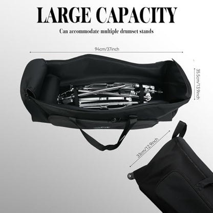 EASTROCK Drum Hardware Bag with Wheels Large Capacity Drum Carry Bag,Black - color: black2, size: with Wheels