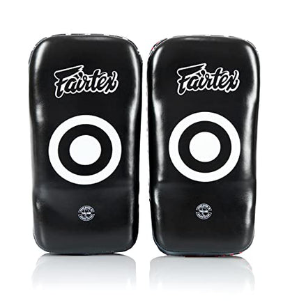 Fairtex Curved Muay Thai Pads, Kickboxing Punching Kicking Striking Shield - color: Black/Blue, size: Extra Thick