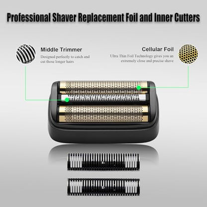Replacement Foil & Inner Cutters for Andis 17300 reSURGE, Black - color: 1 Pack