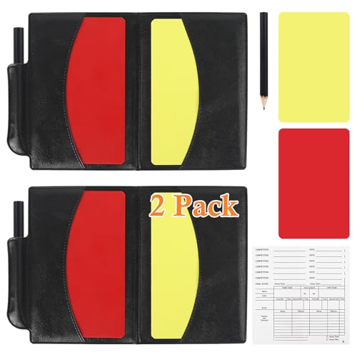 Soccer Referee Cards Set, Red and Yellow Warning Cards, Easy to Carry