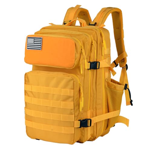 gracedon Tactical Backpack - Military Molle Bag 3 Days Pack for men and Women Large Assault Rucksack 25-45L (25L-yellow) - color: 25l-yellow