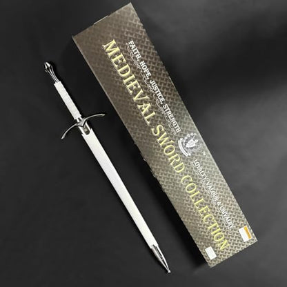 Medieval Sword One Hand Sword, Dull Blade. for Collection, Gift, Show and Fair Cosplay and LARP - color: Wizard-White