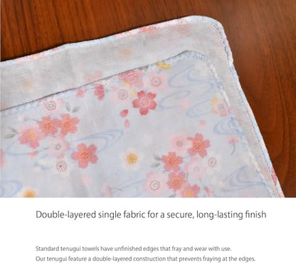 Japanese Gauze Tenugui Towel – 100% Cotton Made in Japan – Quick Dry, Soft & Lightweight Kitchen Tea Towel, Face & Hand Towel for Travel, Gym and Daily Use (1, Chidori Fuji Pattern Beige, Medium) - color: Chidori Fuji Pattern Beige