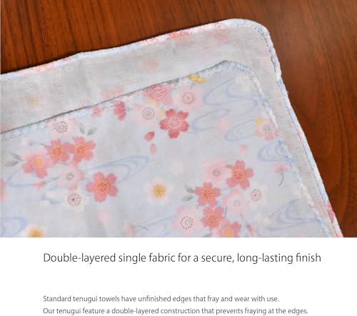 Japanese Gauze Tenugui Towel – 100% Cotton Made in Japan – Quick Dry, Soft & Lightweight Kitchen Tea Towel, Face & Hand Towel for Travel, Gym and Daily Use (1, Chidori Fuji Pattern Green, Medium) - color: Chidori Fuji Pattern Green