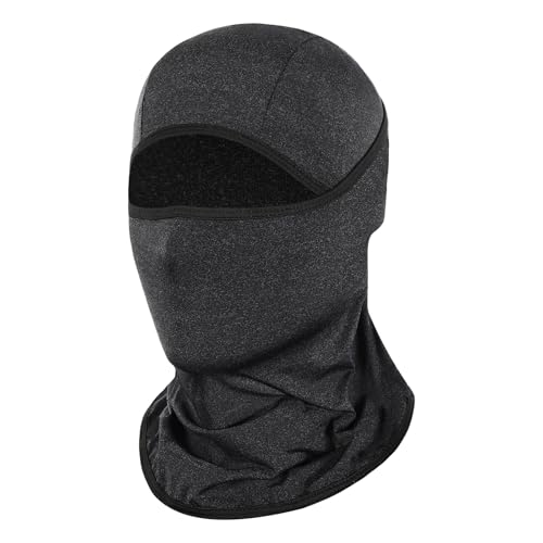 Achiou Ski Mask Balaclava Shiesty, Cooling Ice Silk Motorcycle Face Cover - color: Hemp Black
