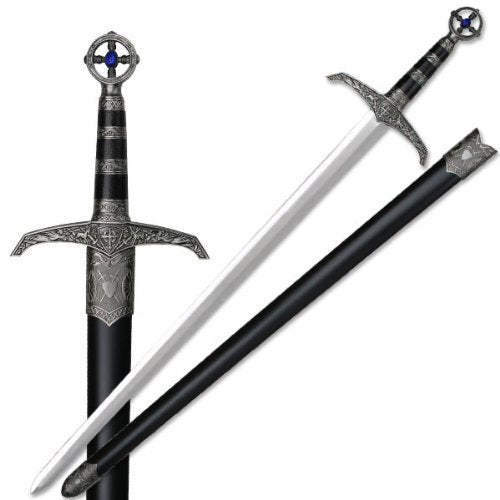 Ace Martial Arts Supply 36" Medieval Knight Arming Sword with Scabbard – Unsharpened Stainless Steel for Cosplay & Display - color: Robin Hood