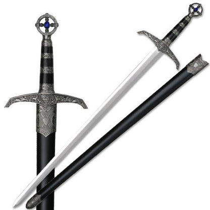 Ace Martial Arts Supply 36" Medieval Knight Arming Sword with Scabbard – Unsharpened Stainless Steel for Cosplay & Display - color: Robin Hood