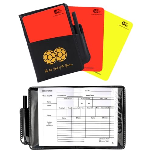 Soccer Referee Kit with Upgraded Loud Whistle, Red Yellow Cards Set - color: Cards Set 1 Pack