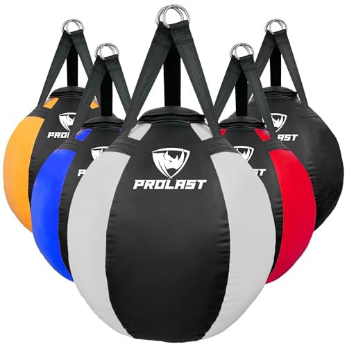 Wrecking Ball Heavy Punching Bag for Adults, Hook and Uppercut, Body Snatcher, Boxing, MMA, Muay Thai, 65 lbs - color: White / Black, size: Unfilled