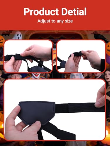 Mask Straps for Cosplay, 3 PCS Adjustable Elastic Mask Strap Kit with Strong Velcro, Fits 1-Inch Mask Holes, Back of Head Strap for Halloween Costume Masks, Sports, Face Mask Extension, Adults Teens