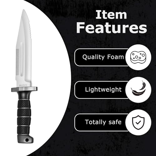 Pterosauria 2pcs PU Foam Fake Dagger Weapons, Cosplay Sword Props for Play Fighting Costume Accessory Party - color: 01(2 Pack)