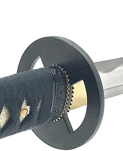 Katana Samurai Sword, 1045 Carbon Steel, Hand Forged, Full Tang - color: Iron 840