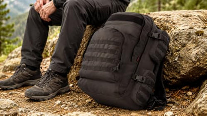 Large Tactical Backpack Bag For Hiking,Camping,Travel,Bug-Out 58L - color: Black