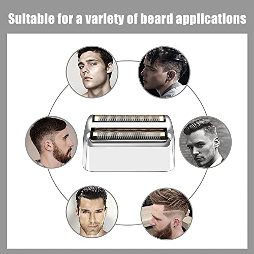 Shaver Replacement Foil and Cutters compatible with BaBylissPRO Barberology Double FXFS2 (2PC Silver) - color: 2PC Silver