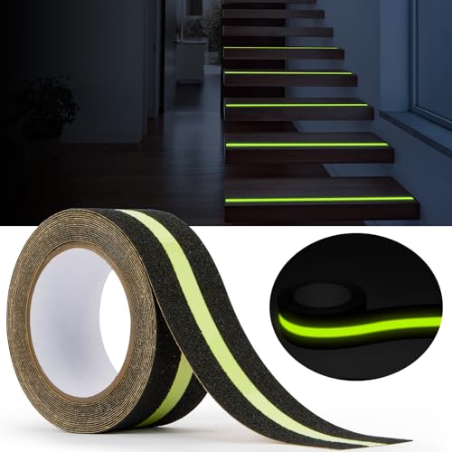 1 Roll Glow in The Dark Anti Slip Tape for Steps Basement Stair Treads Ramp