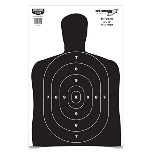 Birchwood Casey EZE-Scorer 12" x 18" Paper Shooting Targets - size: 10 Count, style: Black Paper