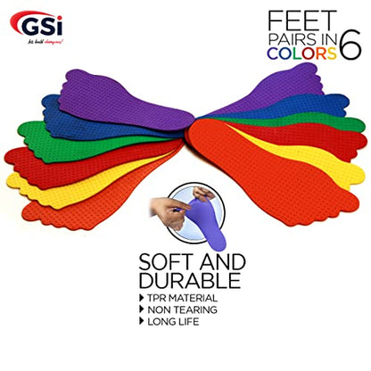 GSi Non-Slip Floor Spot Markers for Sports, Therapy & Classroom - size: 2.⁠ ⁠Feet