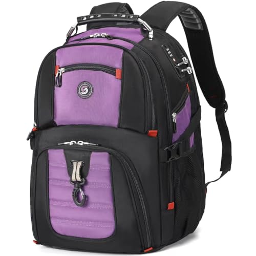 SHRRADOO Large Travel Laptop Backpack for Women, Work College Backpacks - color: Purple