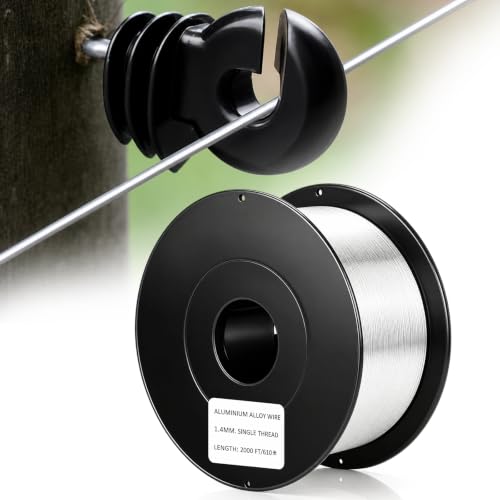 Gisafai 2000 ft 17 Gauge Aluminum Wire for Electric Fencing - size: 2000 ft 17 Gauge