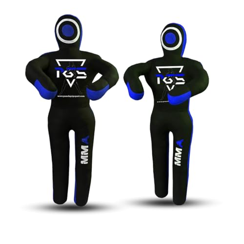 MMA Grappling Dummy Brazilian JIU Jitsu BJJ Punching Bag for Self Defense Wrestling Judo Karate Boxing Throwing Submission Standing Position - UNFILLED - color: Black Blue, size: 5FT / 59"