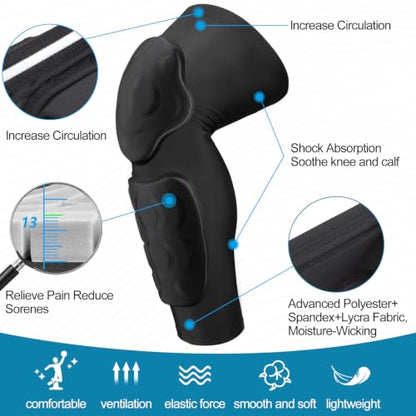 Padded Knee Calf Compression Leg Sleeve, 1 Pair - size: Medium