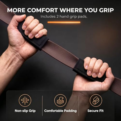 VEICK Pull Up Assist Resistance Bands for Home Gym - color: Gray Set of 5 + Hand Grip Pads