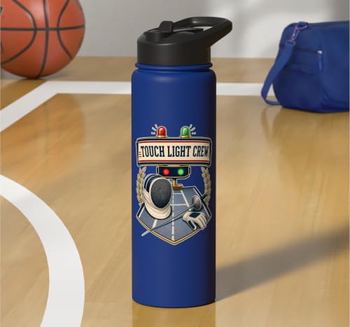 TOUCH LIGHT CREW Fencing Scoring Box Stainless Steel Insulated Water Bottle - color: Royal Blue
